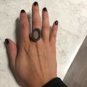 Black locket ring